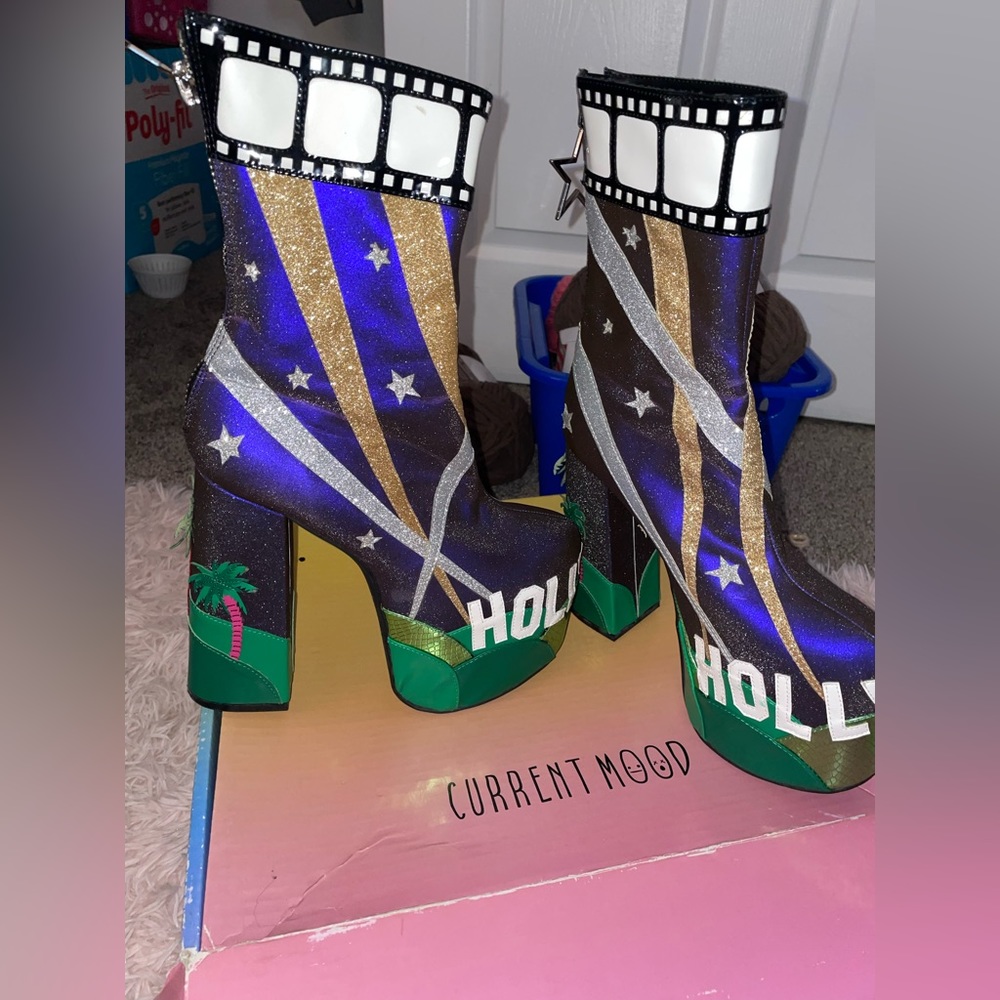 Dolls kill size women 8 current mood lala land “hollywood” platform boots